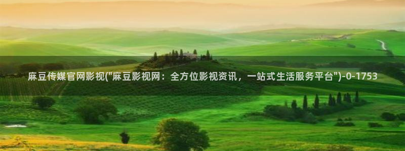 麻豆资讯描述